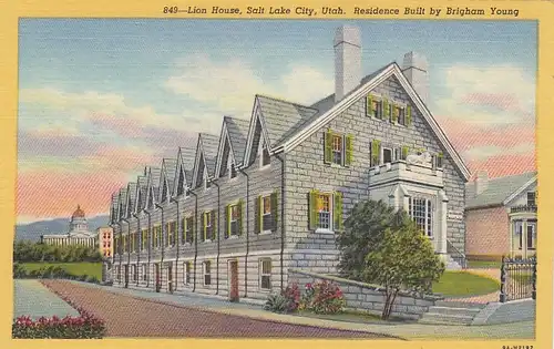Salt Lake City, Utah, Lion House, built by Brigham Young ngl E8696