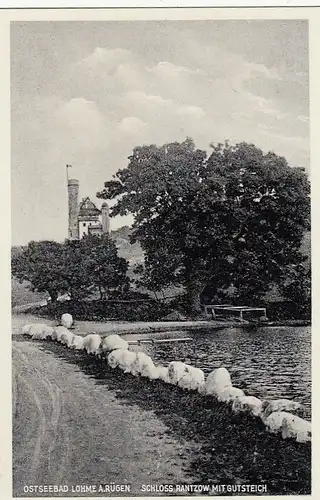 Ostseebad Lohme a. Rügen, Schloß Rantzow mit Gutsteich ngl E9509