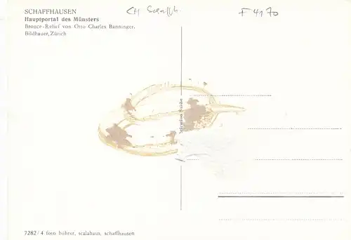 Schaffhausen.Münster, Hauptportal, Bronce-Relief ngl F4170