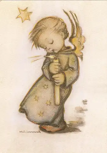 Hummel, Engel mit Kerze, aus dem Hummelbuch - Nr. 215 ngl E8829