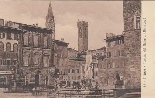Firenze, Fontana del Nettuno (Biancone) ngl F1112