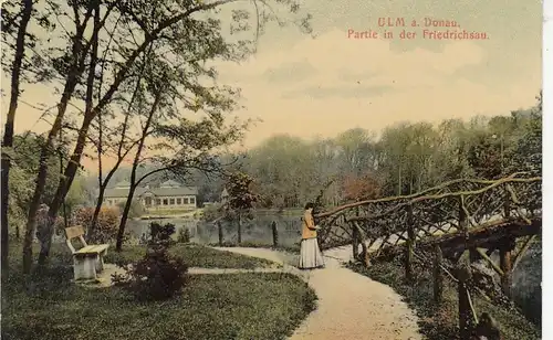 Ulm a.Donau, Partie in der Friedrichsau gl1910 F1592