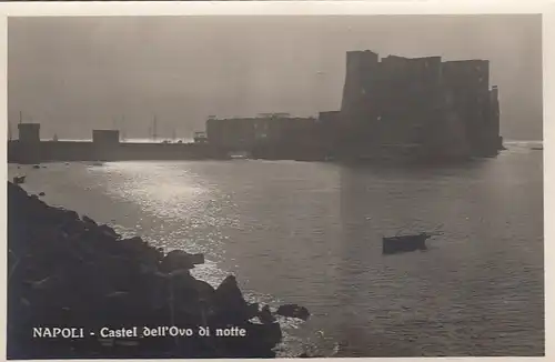 Napoli, Castell del'Ovo di notte ngl F1141