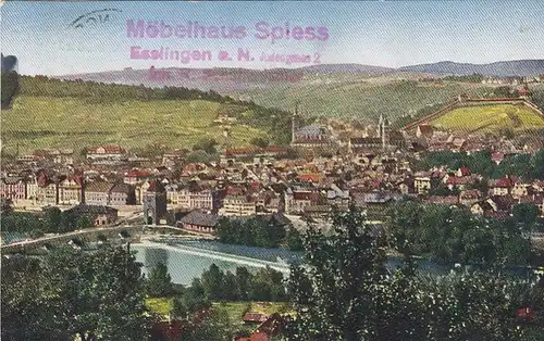 Eßlingen a.N., Panorama gl1928 E9656