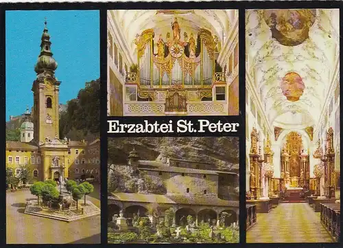 Salzburg, Erzabtei St.Peter, Mehrbildkarte ngl F4316