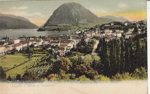 Lugano mit Monte S. Salvatore ngl E8981