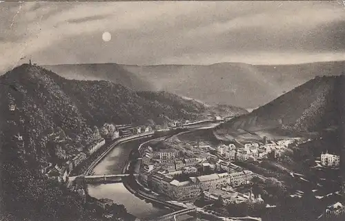 Bad Ems an der Lahn, Mondschein-Panorama gl1911 E9242