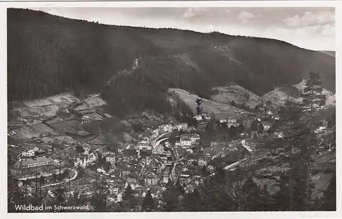 Blick auf Wildbad, Schwarzwald ngl F1938