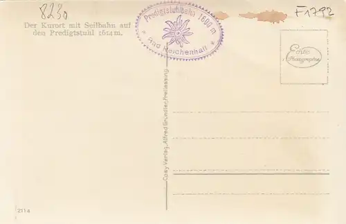 Bad Reichenhal, mit Seilbahn auf den Predigtstuhl ngl F1792