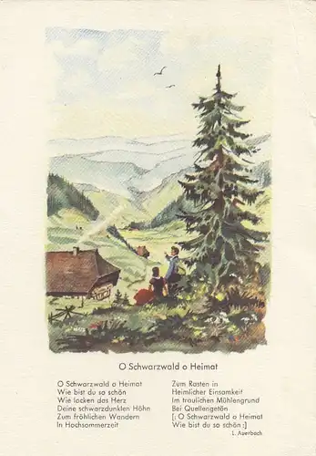 O Schwarzwald, O Heimat mit Liedtext von Ludwig Auerbach ngl F5264