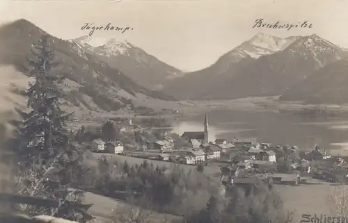 Schliersee, mit Jägerkamp und Brecherspitze ngl F3004