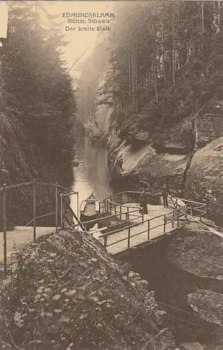 Böhmische Schweiz, Edmundsklamm, der breite Stein ngl F1276