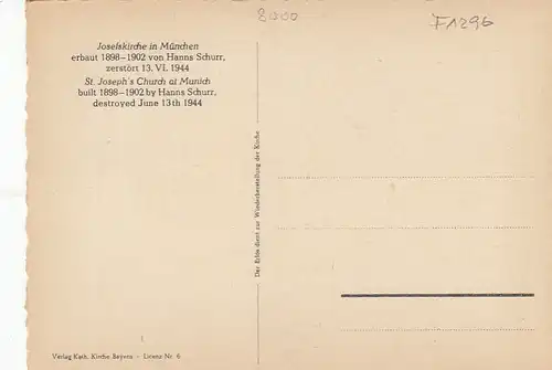 München 1945, Josefskirche ngl F1296