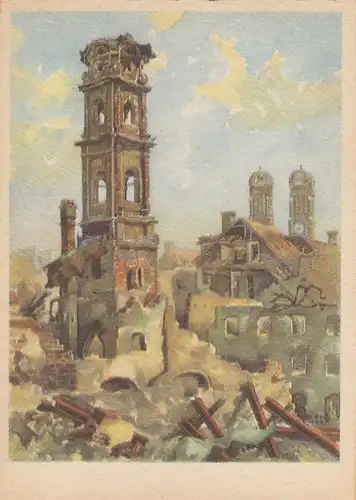 München 1945, Turm der Herzogspitalkirche ngl F1316