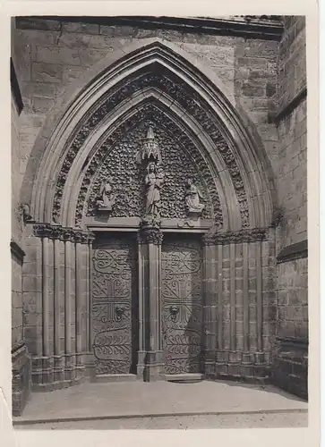 Marburg, Lahn, Elisabethkirche, Westportal ngl E9491