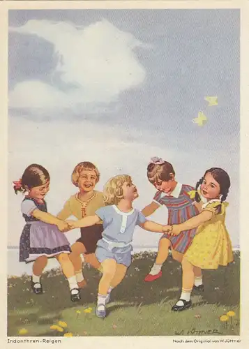 Indanthren-Reigen nglWerbekarte E9554