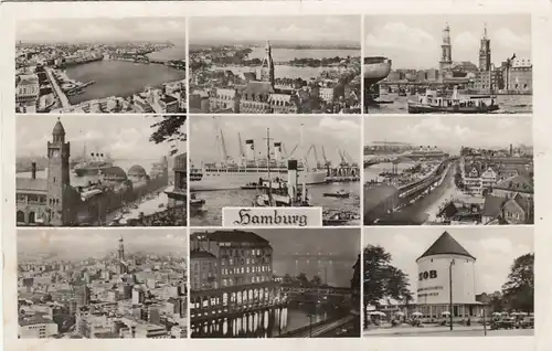 Hamburg, Mehrbildkarte gl1955 E9584