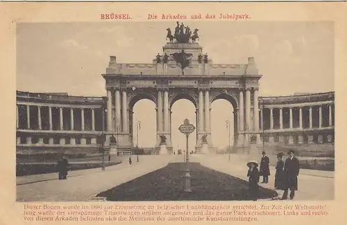 Brüssel, Die Arkaden und Jubelpark feldpgl1918 E9414