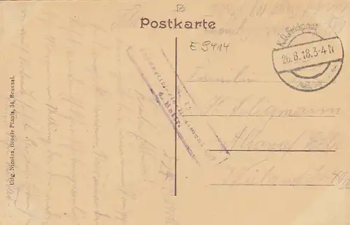 Brüssel, Die Arkaden und Jubelpark feldpgl1918 E9414