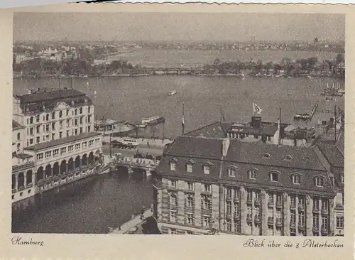 Hamburg, Blick über die 3 Alsterbecken ngl F5572