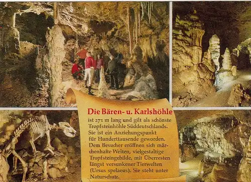 Erpfingen, Schwäb.Alb, Bärenhöhle, Karlshöhle,Mehrbildkarte ngl F2202