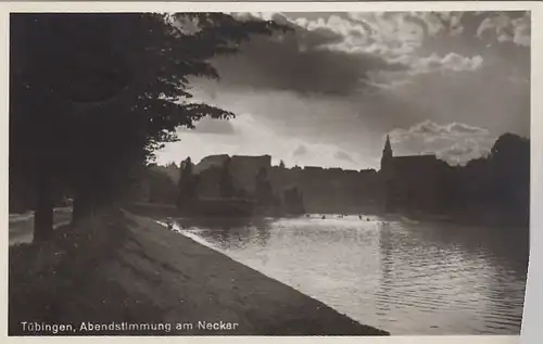 Tübingen, Abendstimmung am Neckar gl1935 E9515