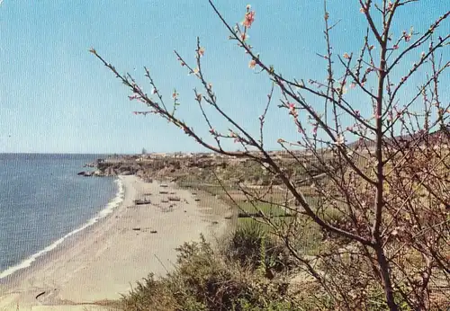 Nerja (Málaga), Playa de Burriana glum 1970? F2409