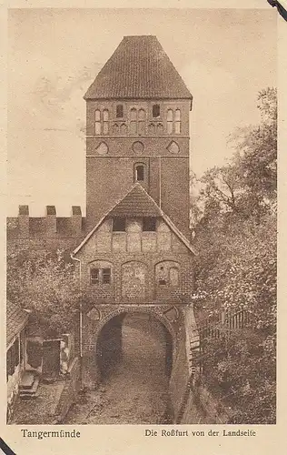 Tangermünde, Die Roßfurt von der Landseite ngl F0262