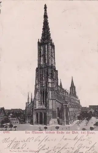 Ulm a.d.Donau, Blick auf das Münster gl1928 F1593