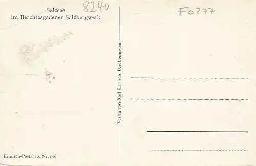 Salzsee im Berchtesgadener Salzbergwerk ngl F0277