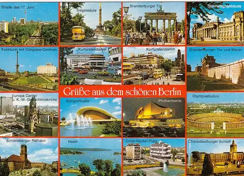 Berlin Mehrbildkarte gl1989 F2257