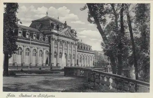 Fulda, Stadtsaal mit Schloßgarten gl1939? E9559