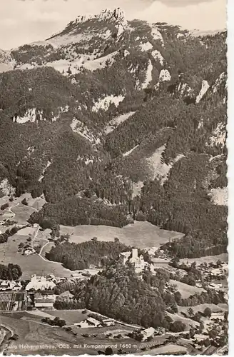 Burg Hohenaschau, mit Kampenwand gl1956 E9838