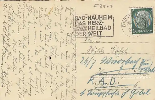 Bad Nauheim, Sprudel bei Nachtbeleuchtung gl1939 F3542