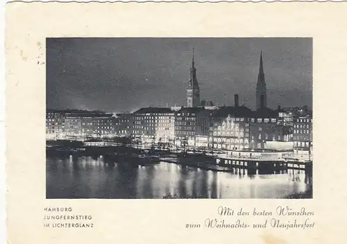 Hamburg, Jungfernstieg im Lichterglanz gl1956 F5121