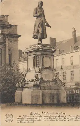 Liége, Statue de Gretry feldpgl1914? F0461
