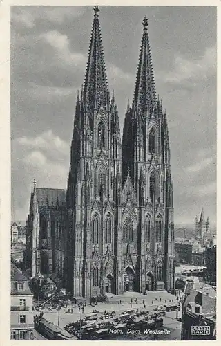 Köln am Rhein, Dom Westseite gl1950 F3621