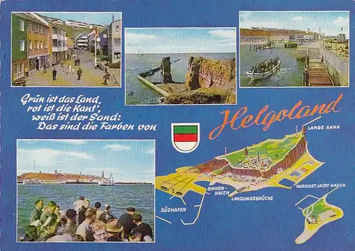 Helgoland, Mehrbildkarte gl1976 F6018