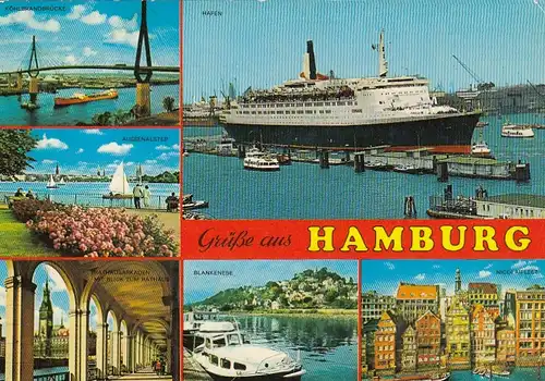 Grüsse aus Hamburg Mehrbildkarte gl1978 F5141