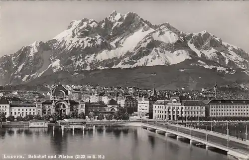 Luzern, Bahnhof und Pilatus ngl F2682