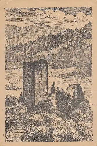 Kastelburg bei Waldkirch (Baden) Schwarzwald, ngl F3689