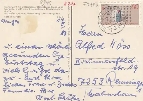 Maria Gern mit Untersberg nahe Berchtesgaden gl1983 F3750