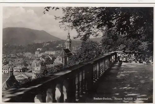 Baden-Baden, Neues Schloß, Terrasse ngl F2617