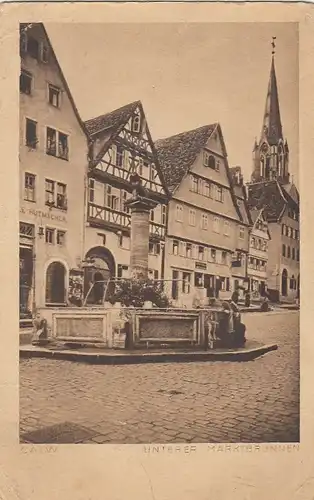 Calw, Schwarzwald, UntererMarktbrunnen glum 1910? F2743