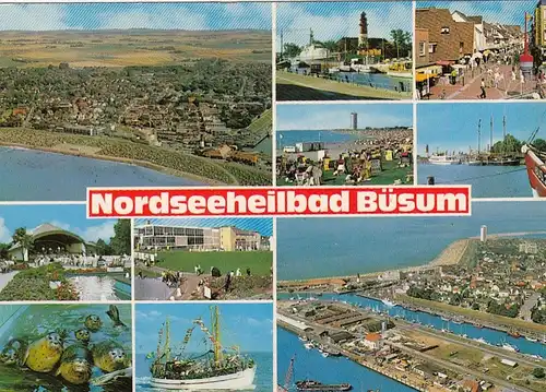 Nordseeheilbad Büsum, Mehrbildkarte gl1983 F6181