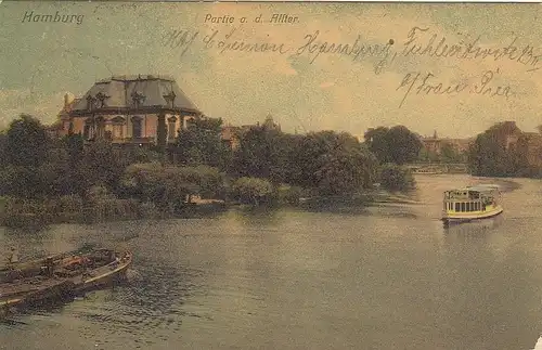 Hamburg, Partie an der Alster gl1905 F5283