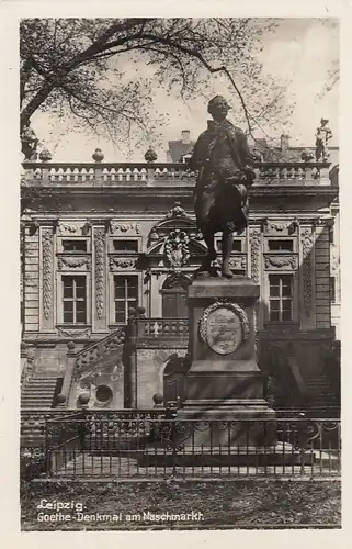 Leipzig, Goethe-Denkmal am Naschmarkt ngl F1994