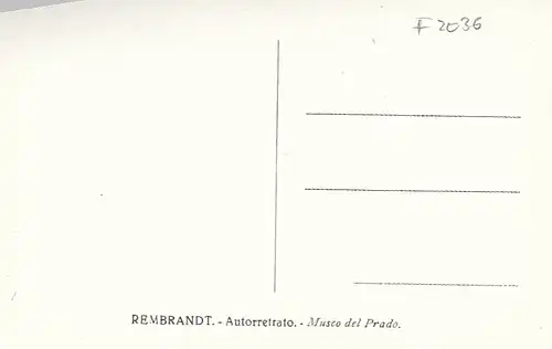 REMBRANDT Autoretrato ngl F2036