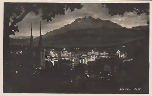 Luzern, bei Nacht ngl F2683