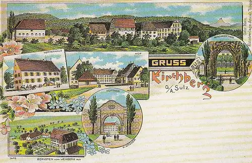 Gruß aus Kirchberg O/A Sulz, Litho-Repro ngl F0660